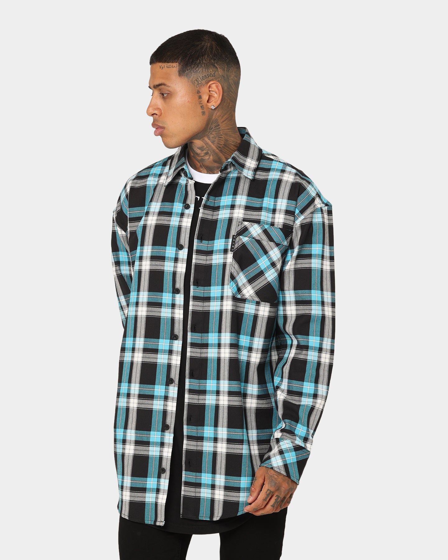 Saint Morta Prima Flannel Shirt Cyan sold by Culture Kings product image thumbnail 6