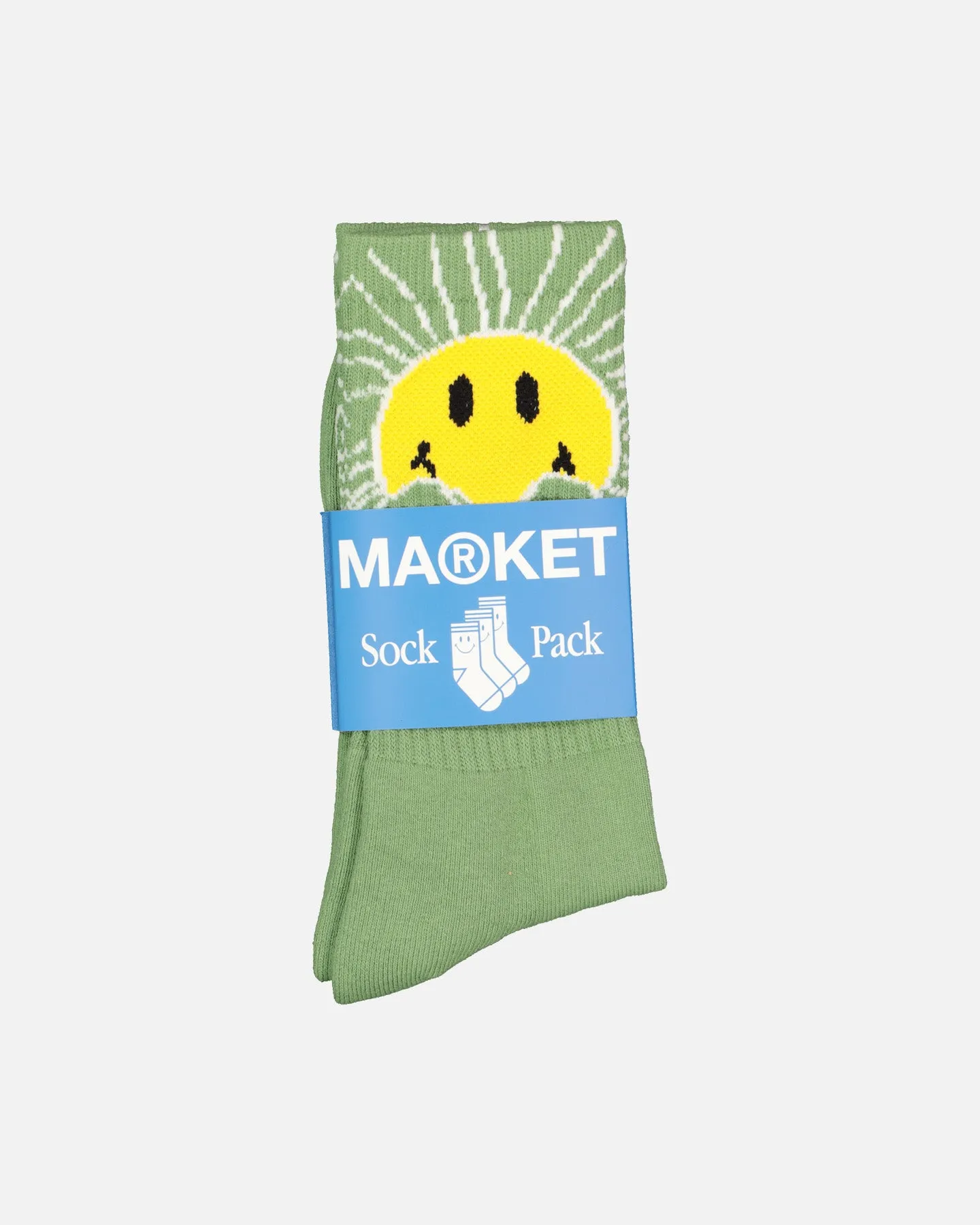 Market X Smiley Sunrise Socks Basil sold by Culture Kings product image thumbnail 4