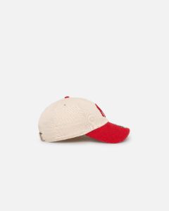 47 Brand New York Yankees Two-Tone Clean Up Strapback Natural/Red sold by Culture Kings