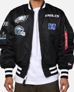 New Era X Alpha Series X NFL Philadelphia Eagles MA-1 Bomber Jacket Black sold by Culture Kings