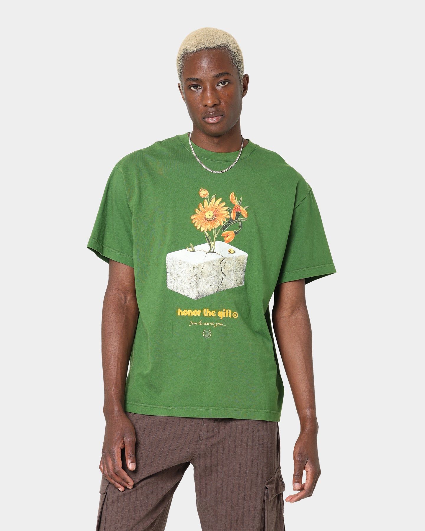Honor The Gift Inner City Love T-Shirt Green sold by Culture Kings