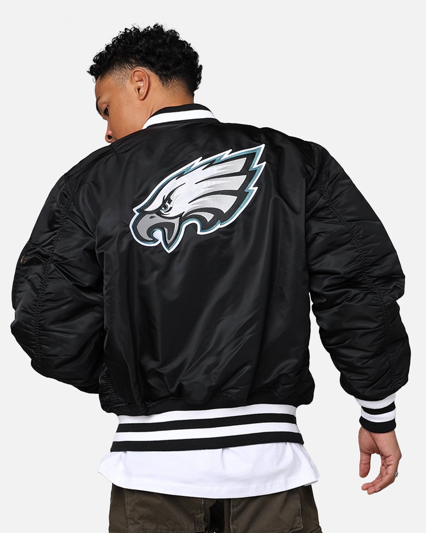 New Era X Alpha Series X NFL Philadelphia Eagles MA-1 Bomber Jacket Black sold by Culture Kings product image thumbnail 2