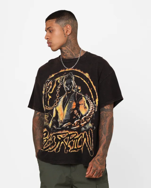 Goat Crew X Mortal Kombat Scorpion Vintage T-Shirt Black Wash sold by Culture Kings