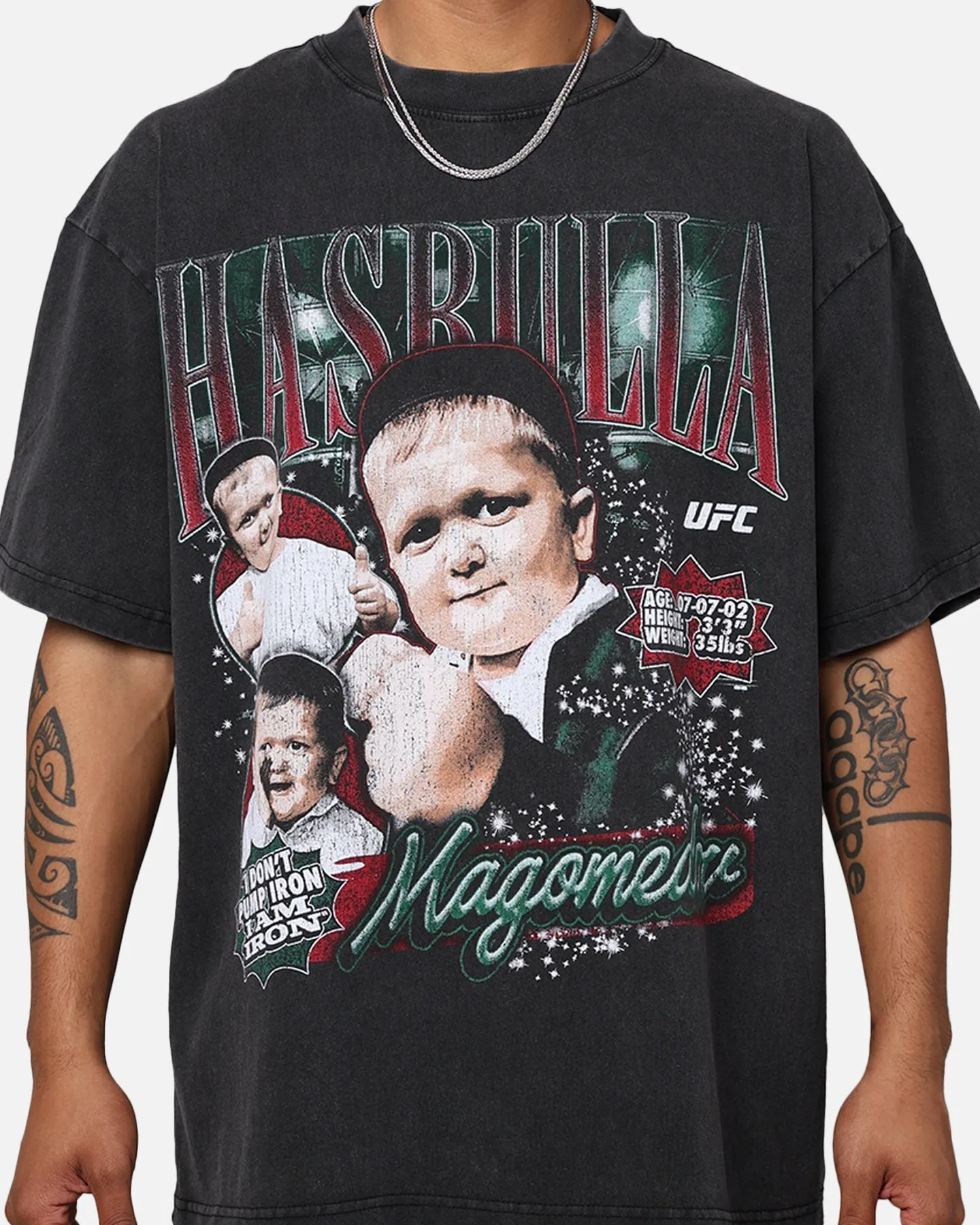 UFC By Goat Crew Hasbulla Vintage T-Shirt Vintage Black sold by Culture Kings product image thumbnail 4