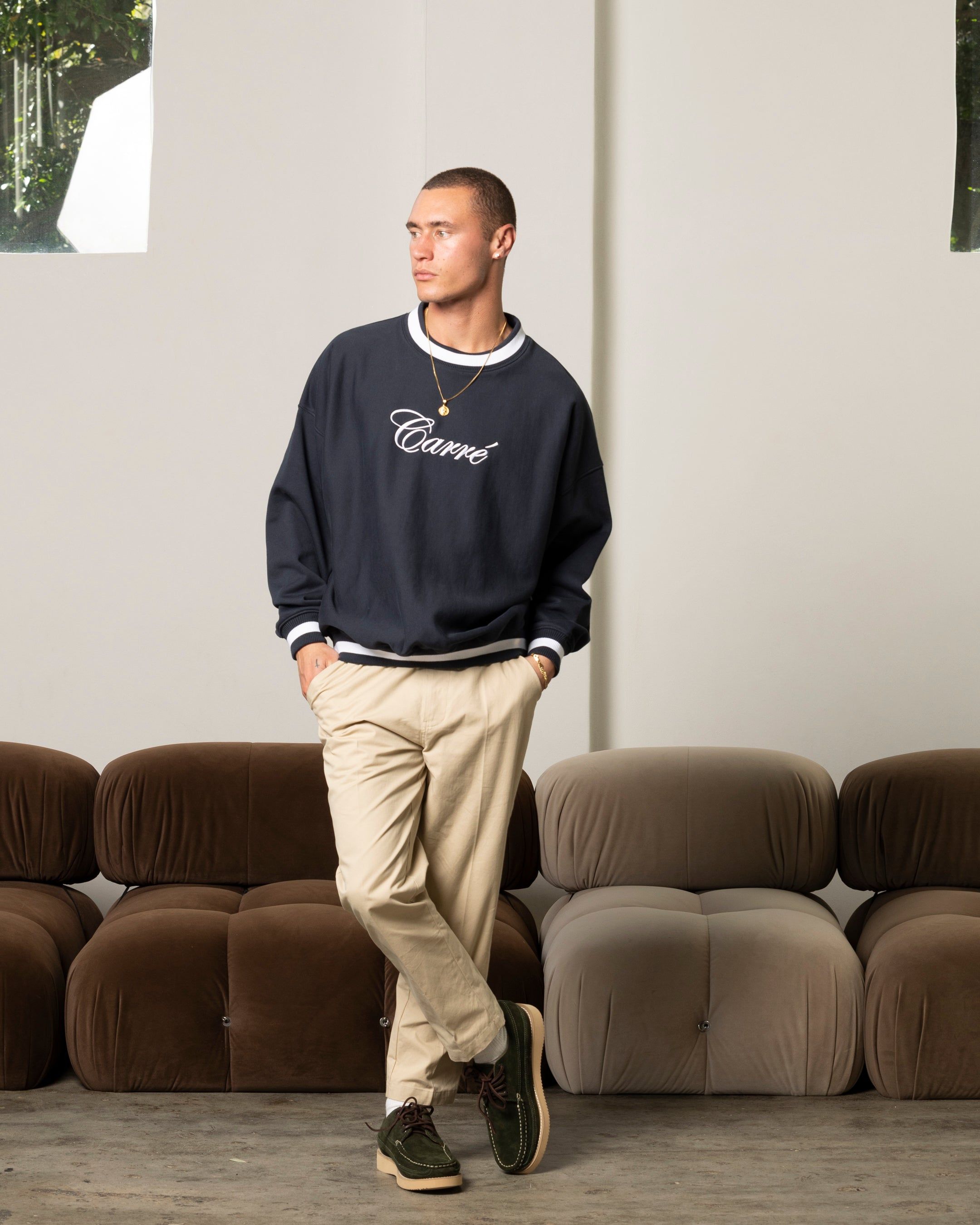 Carre Royal Oversized Crewneck Navy sold by Culture Kings product image thumbnail 2