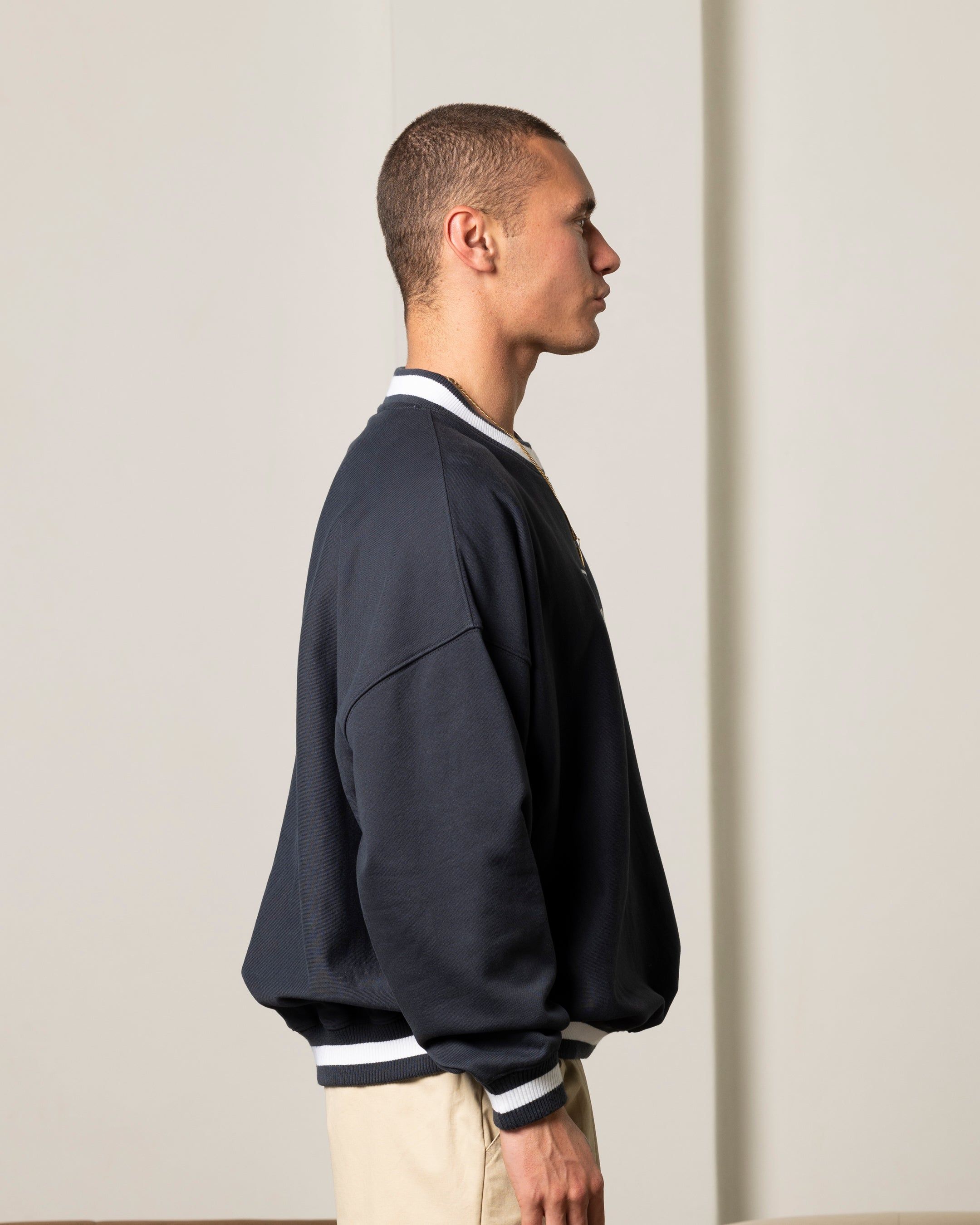 Carre Royal Oversized Crewneck Navy sold by Culture Kings product image thumbnail 5