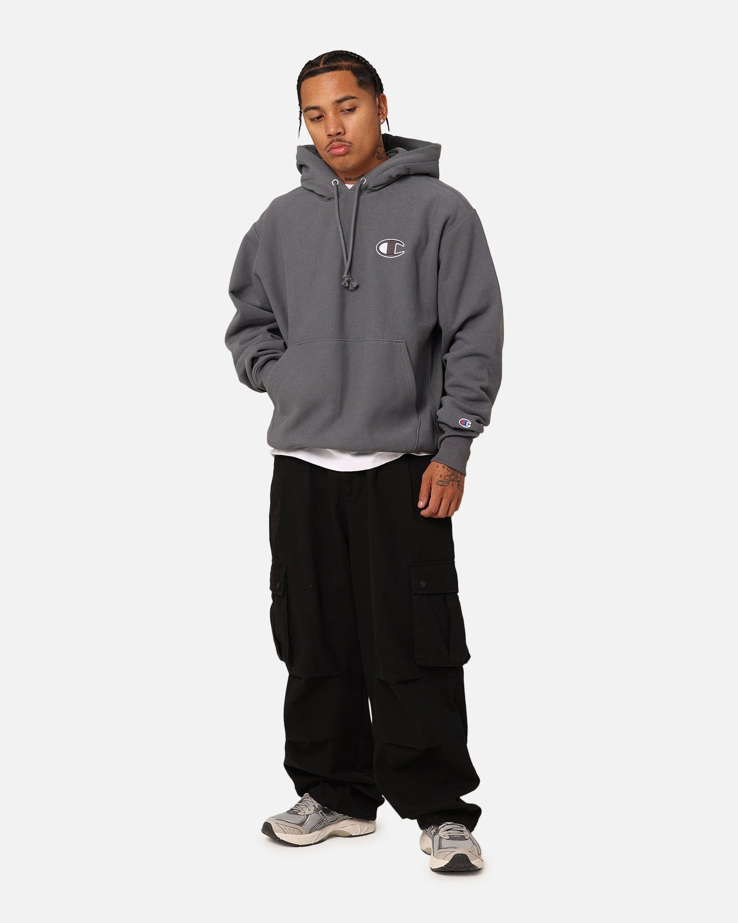 Champion Reverse Weave Big C Hoodie Medium Gray sold by Culture Kings product image thumbnail 2