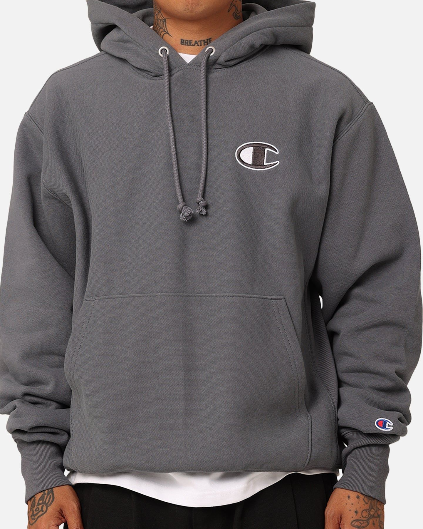 Champion Reverse Weave Big C Hoodie Medium Gray sold by Culture Kings product image thumbnail 3