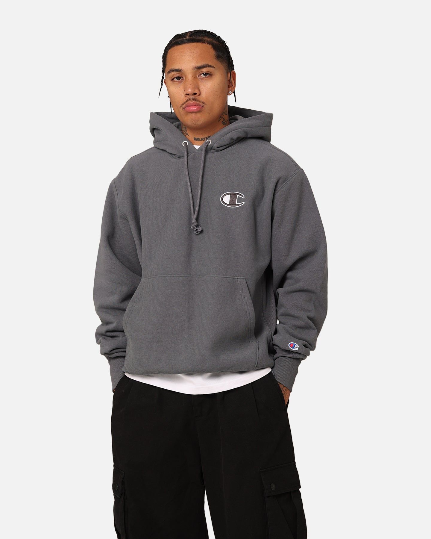 Champion Reverse Weave Big C Hoodie Medium Gray sold by Culture Kings