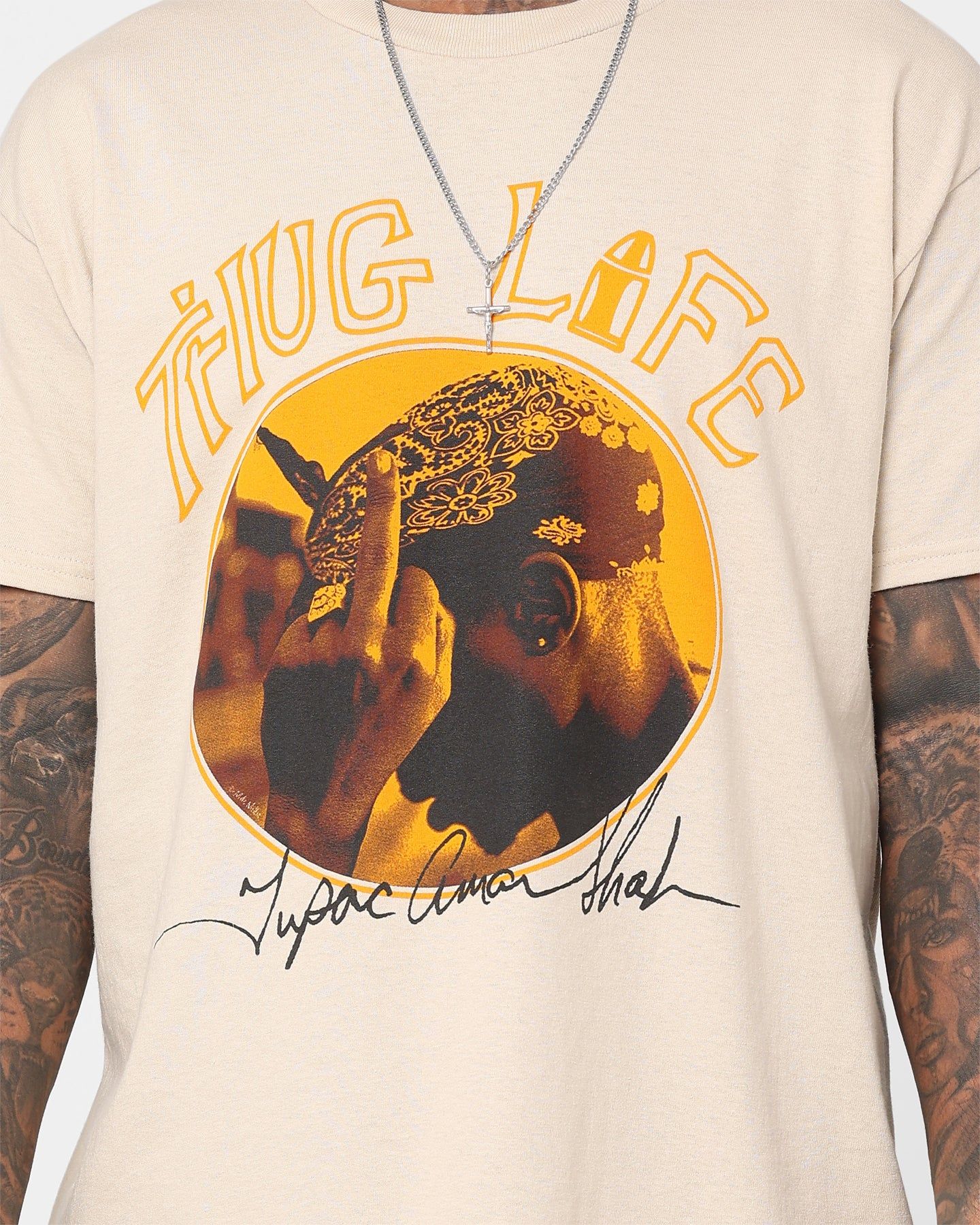 Tupac Thug Life Sand T-Shirt Sand sold by Culture Kings product image thumbnail 3