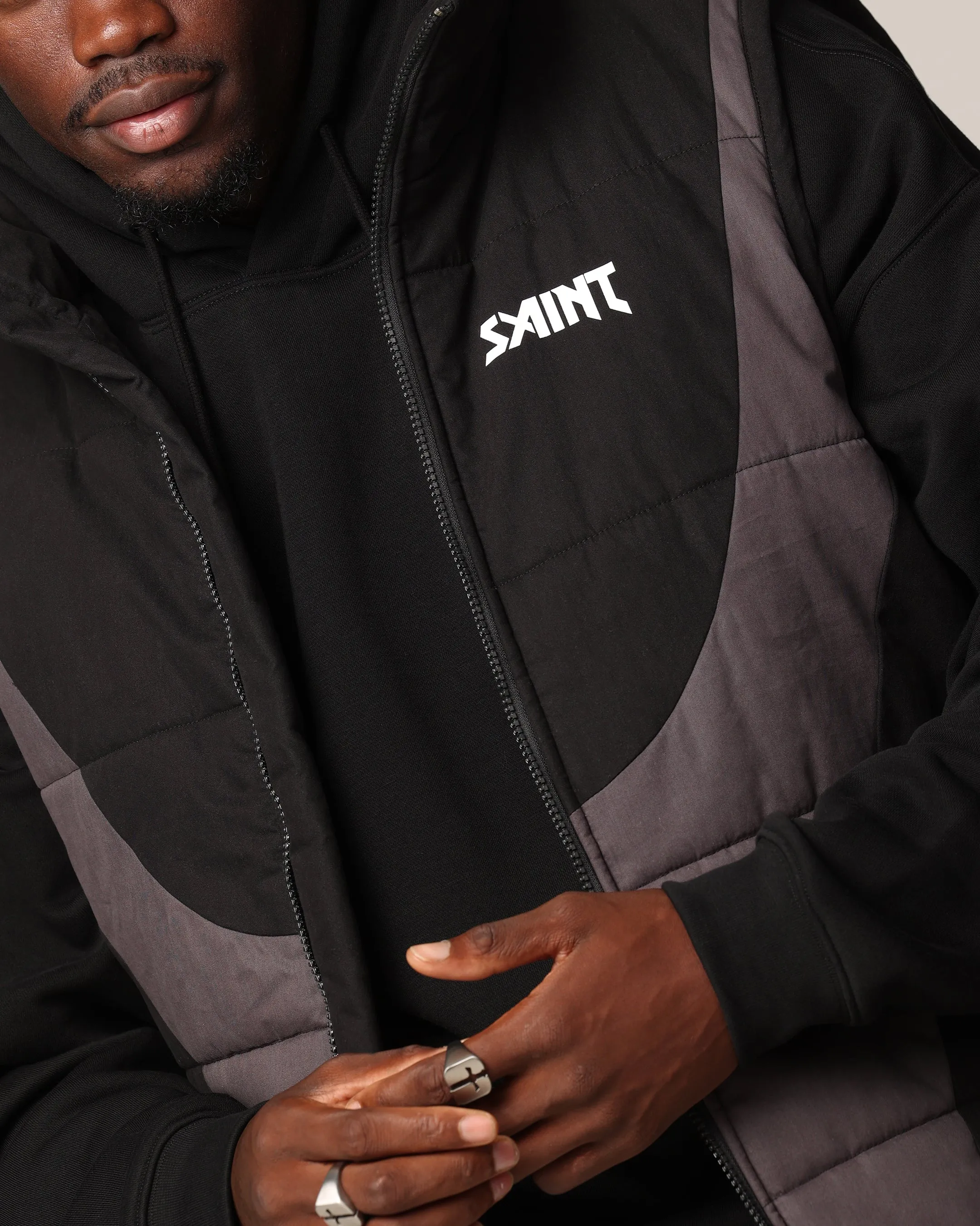 Saint Morta Rage Puffer Vest Black/Grey sold by Culture Kings product image thumbnail 5