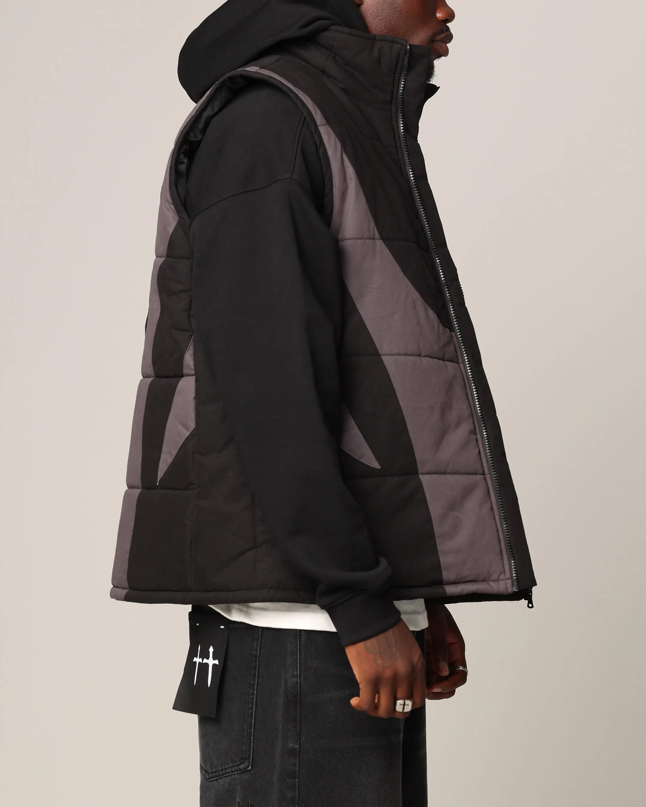 Saint Morta Rage Puffer Vest Black/Grey sold by Culture Kings product image thumbnail 4