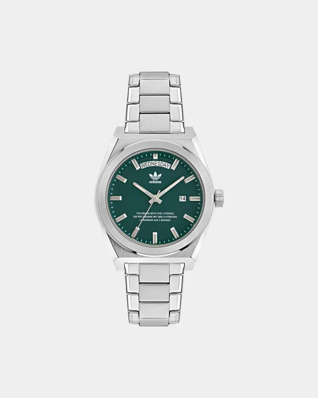 Adidas Code Five Watch Silver/Green sold by Culture Kings