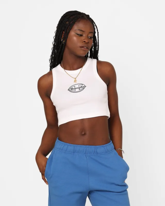 Champion Women's Heritage Cropped Rib Tank Singlet White sold by Culture Kings
