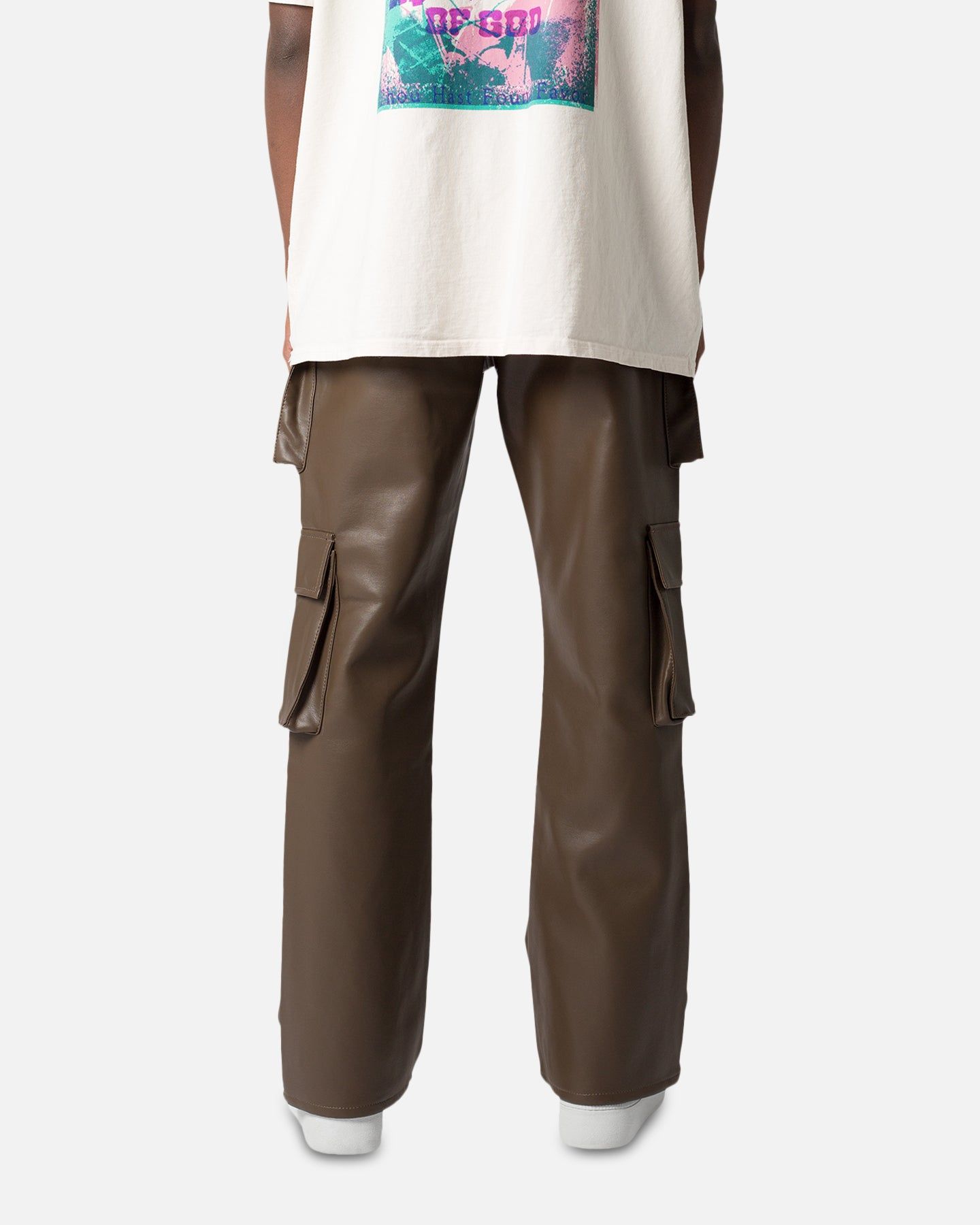 MNML Leather Double Snap Cargo Pants Chocolate sold by Culture Kings product image thumbnail 4
