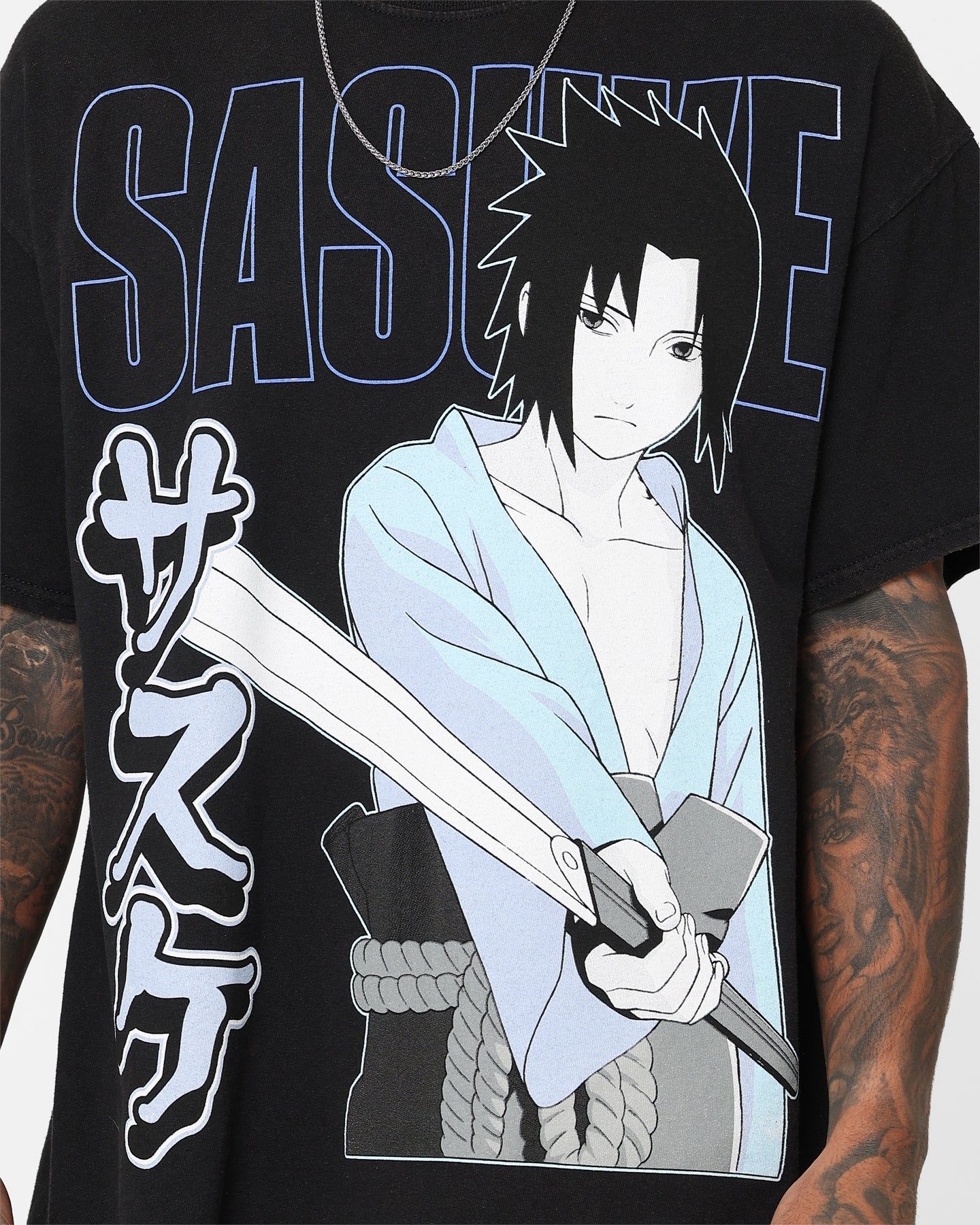 Goat Crew X Naruto Sasuke Vintage T-Shirt Black Wash sold by Culture Kings product image thumbnail 3