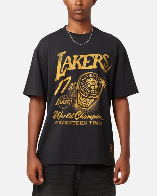 Mitchell & Ness Los Angeles Lakers Rings T-Shirt Faded Black sold by Culture Kings