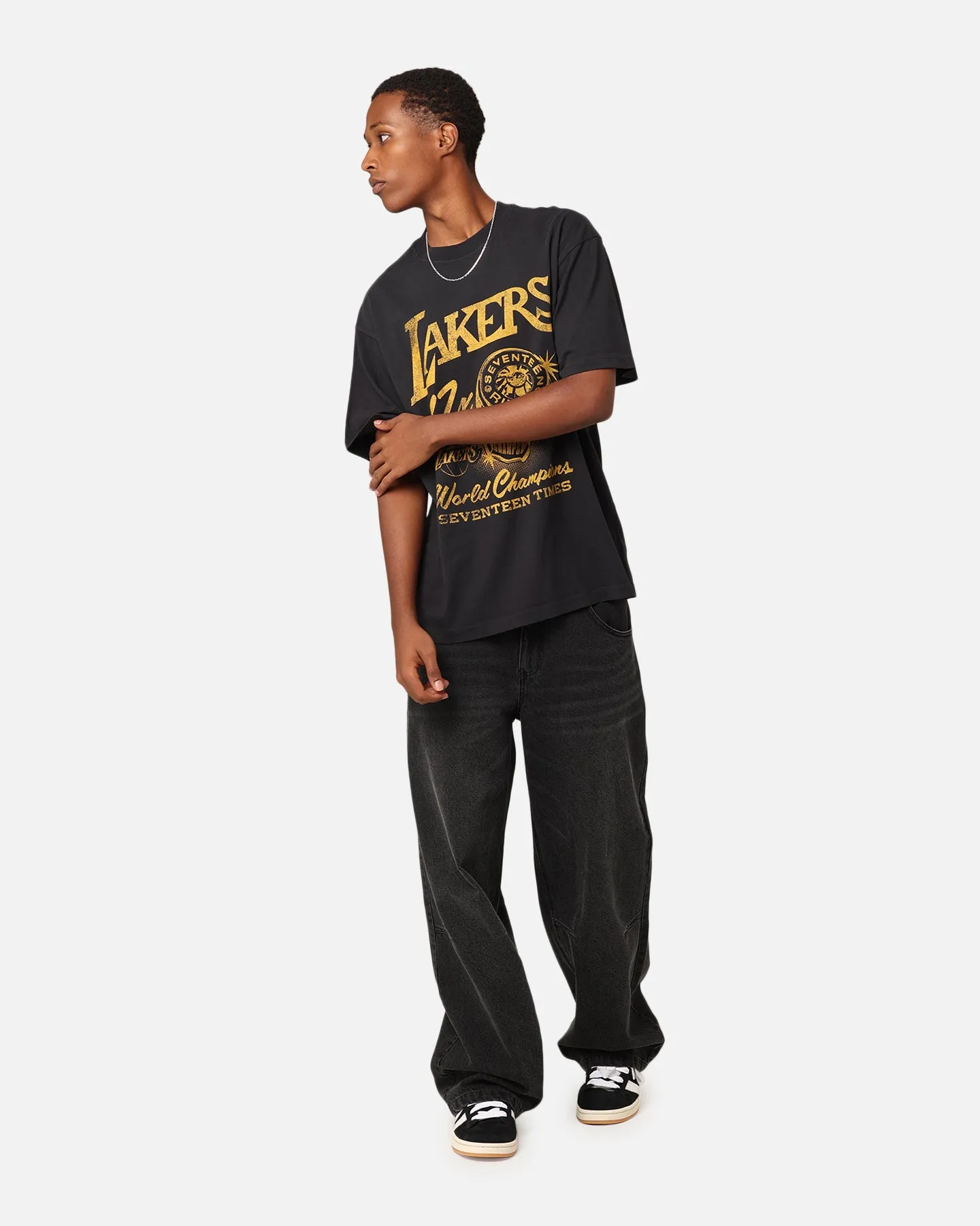 Mitchell & Ness Los Angeles Lakers Rings T-Shirt Faded Black sold by Culture Kings product image thumbnail 2