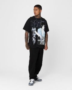 Goat Crew X Naruto Sasuke Vintage T-Shirt Black Wash sold by Culture Kings