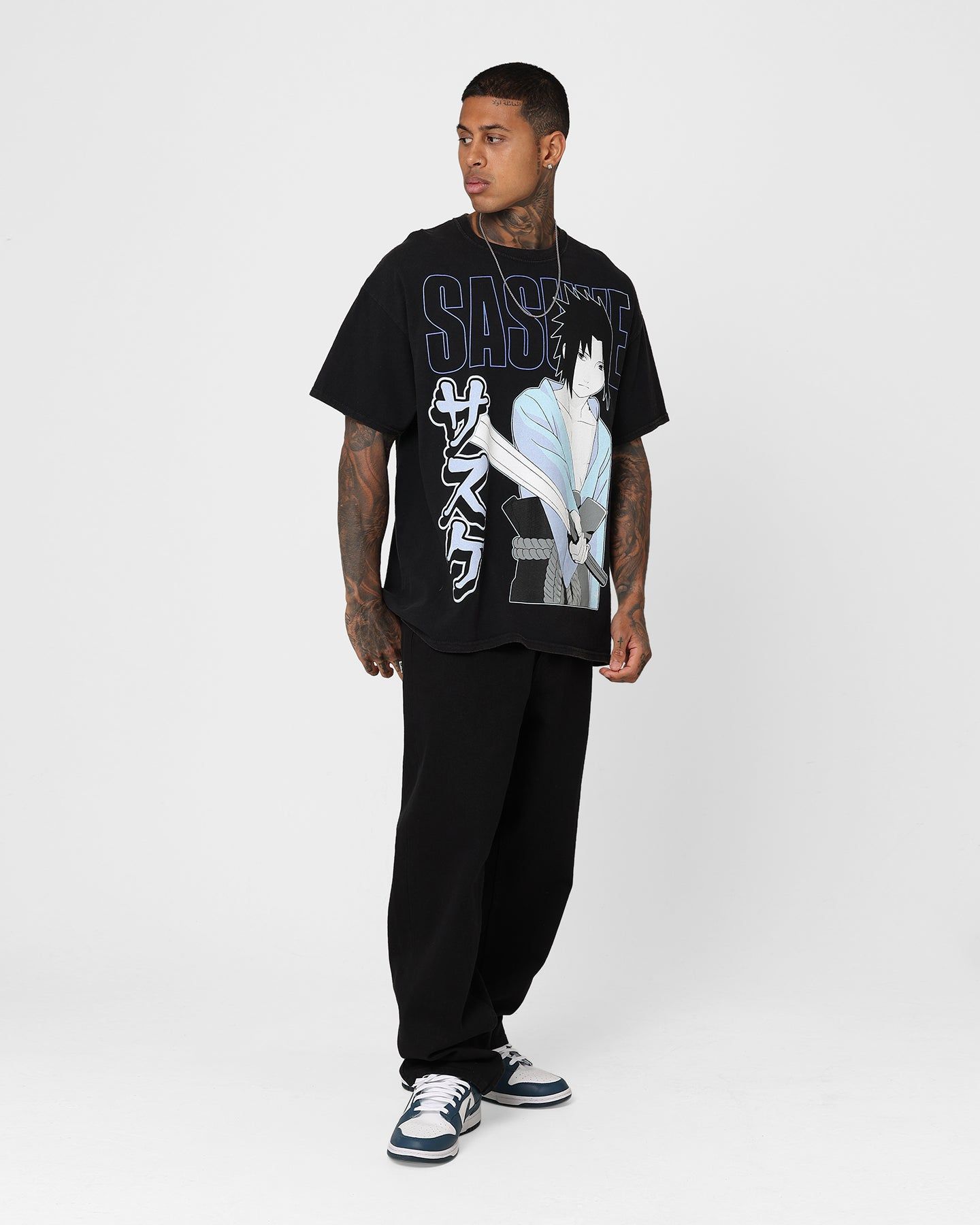 Goat Crew X Naruto Sasuke Vintage T-Shirt Black Wash sold by Culture Kings product image thumbnail 2