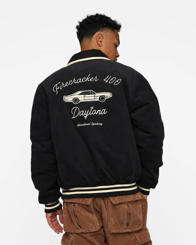 The New Establishment X Nascar Firecracker 60's Cord Racer Jacket Black sold by Culture Kings