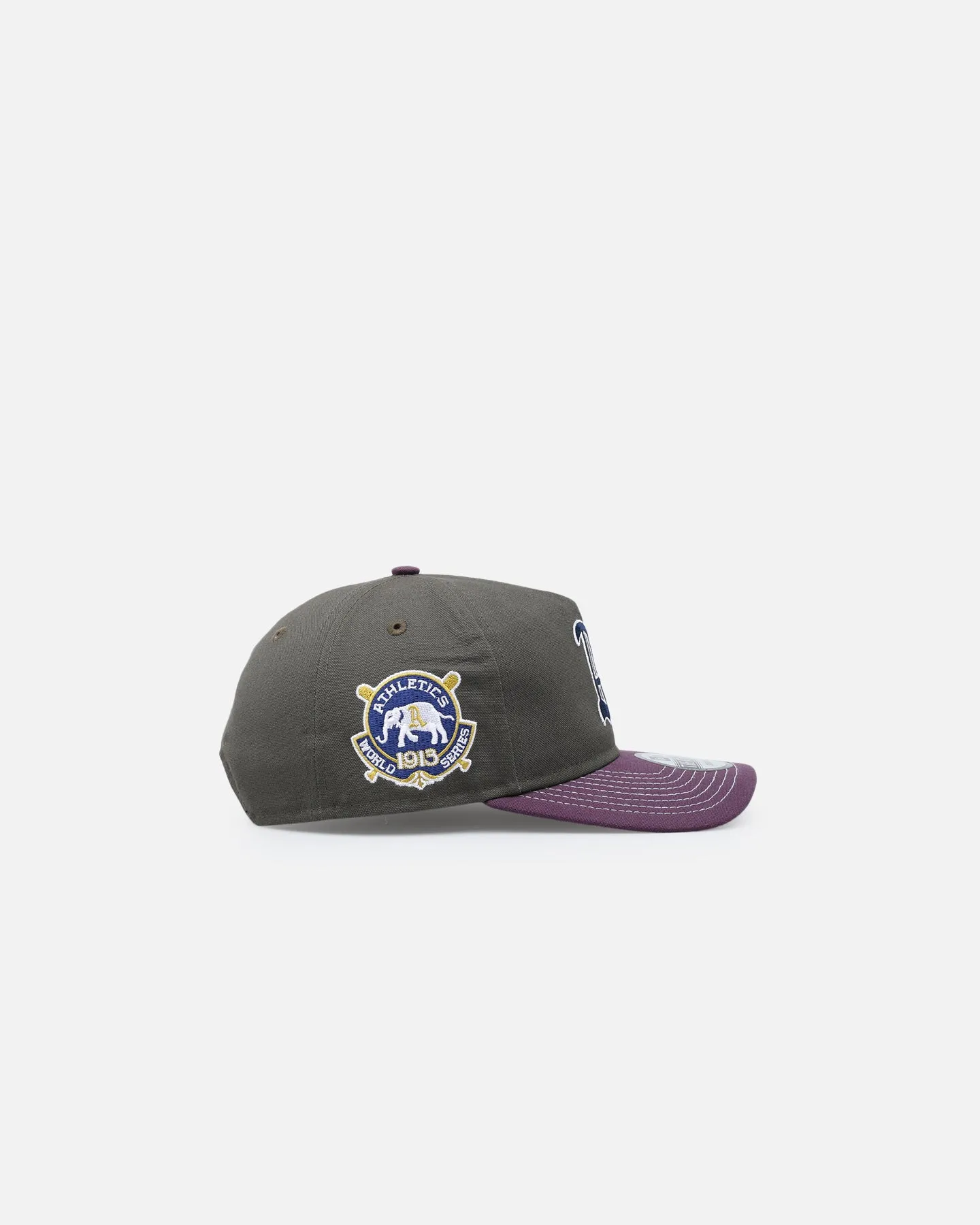 New Era Philadelphia Athletics 'Contrast Visor' Pre-Curved Golfer Snapback Moss/Plum sold by Culture Kings product image thumbnail 3