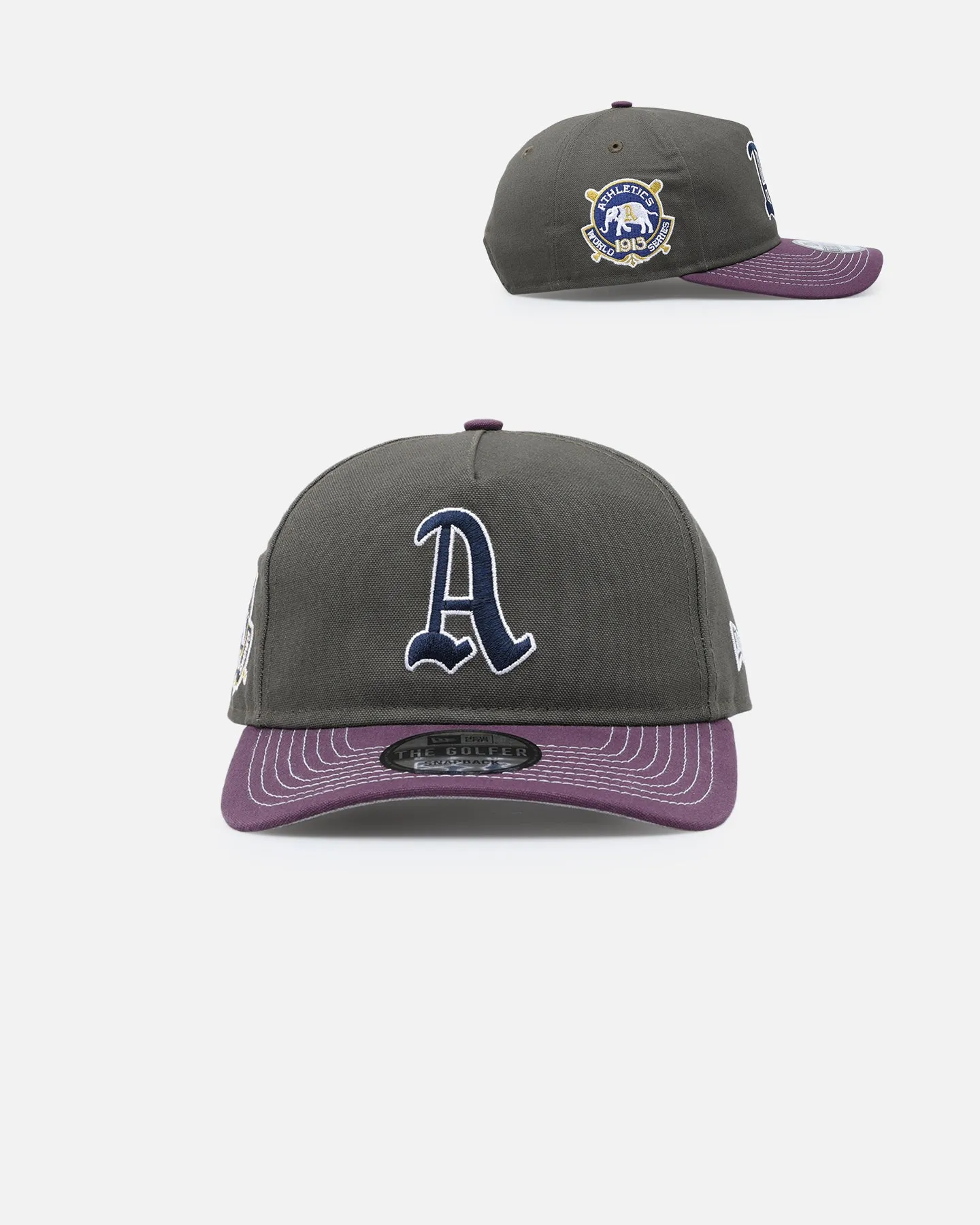 NEW ERA ☆ 'Puff Print' Pre-Curved Golfer Trucker トラッカー New Era Golfer Motorsport Unisex Cap Green 60565428