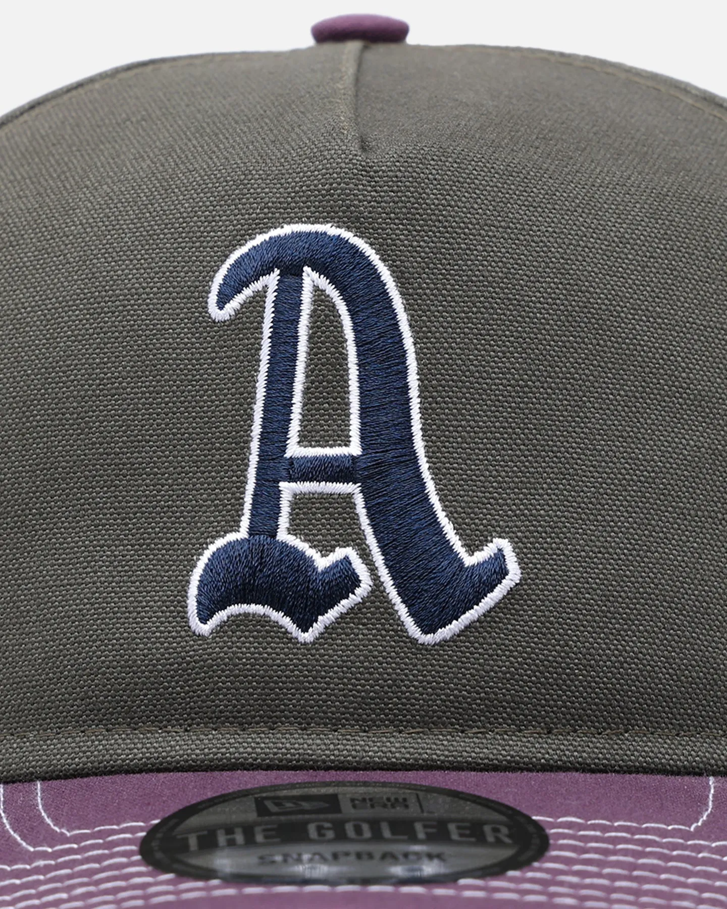 New Era Philadelphia Athletics 'Contrast Visor' Pre-Curved Golfer Snapback Moss/Plum sold by Culture Kings product image thumbnail 5