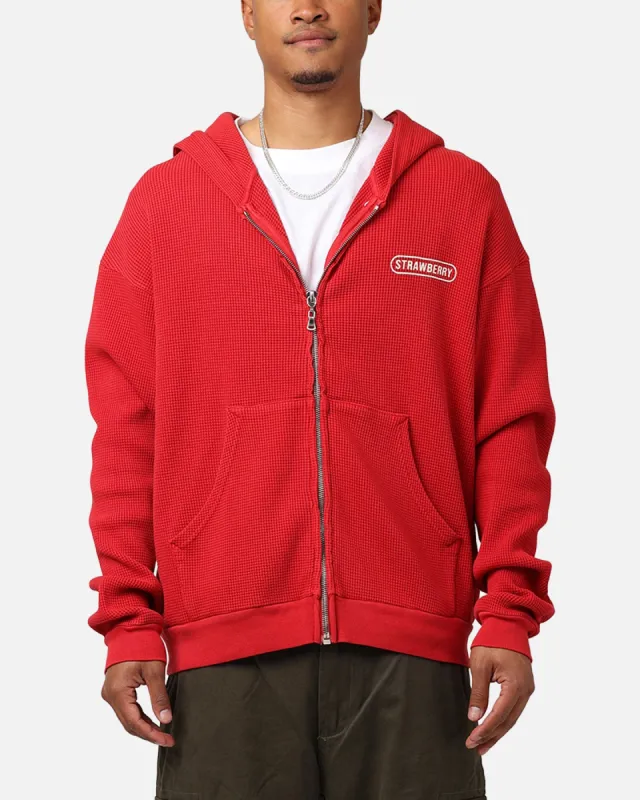 Strawberry Thermal Zip-Up Hoodie Red sold by Culture Kings