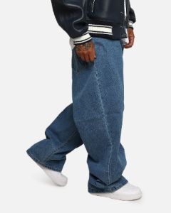X-Large LA Stitch Wide Leg Denim Pants Light Indigo sold by Culture Kings