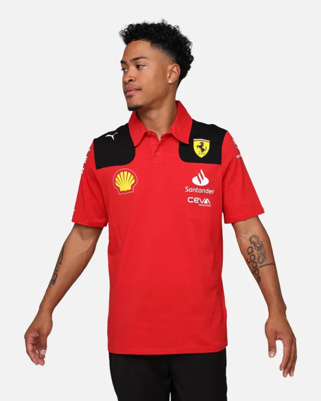 Puma X Scuderia Ferrari Team Polo Shirt Rosso Corsa sold by Culture Kings
