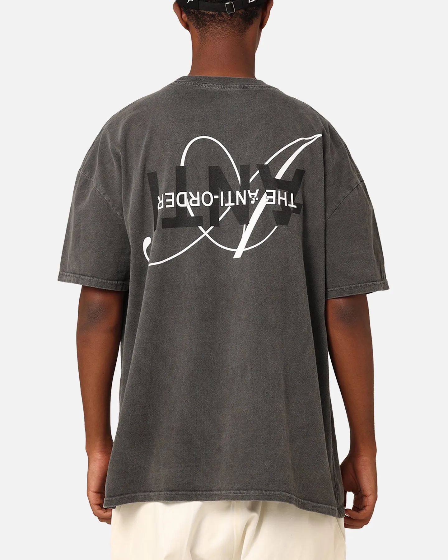 The Anti Order Stacked Logo T-Shirt Black Wash sold by Culture Kings