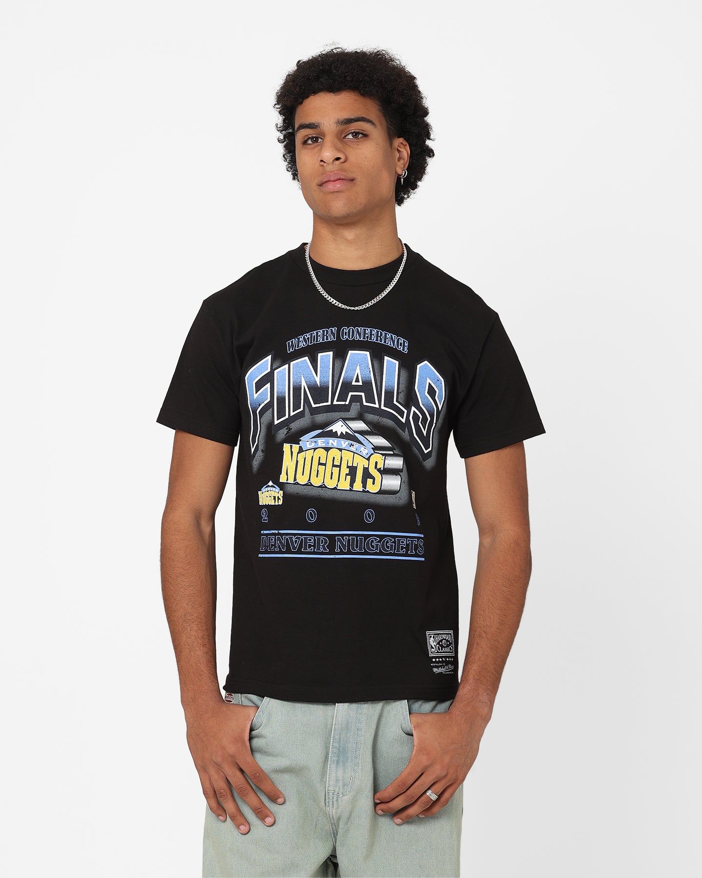 Mitchell & Ness Denver Nuggets Bevel T-Shirt Faded Black sold by Culture Kings