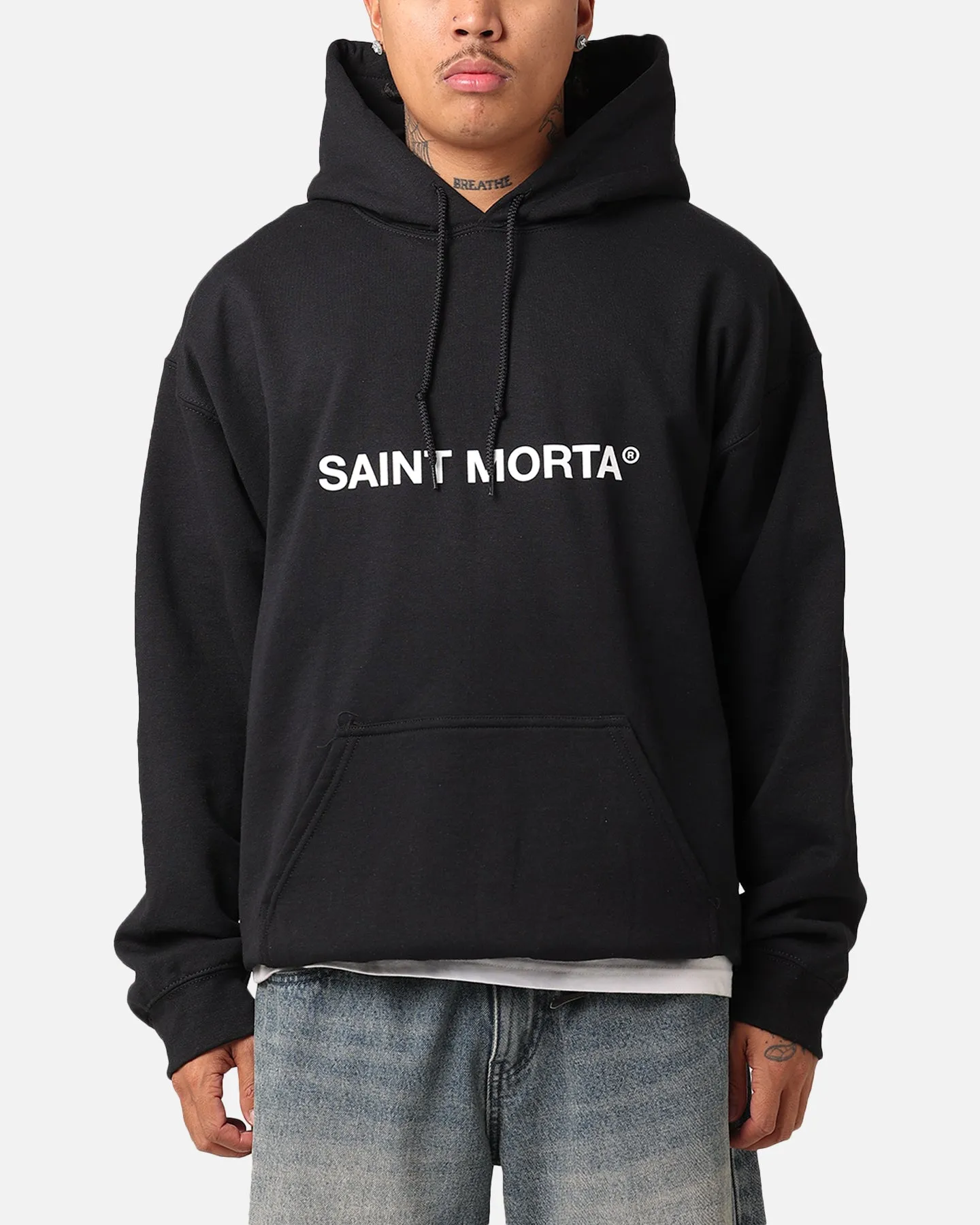 Saint Morta Official Hoodie Black/White sold by Culture Kings