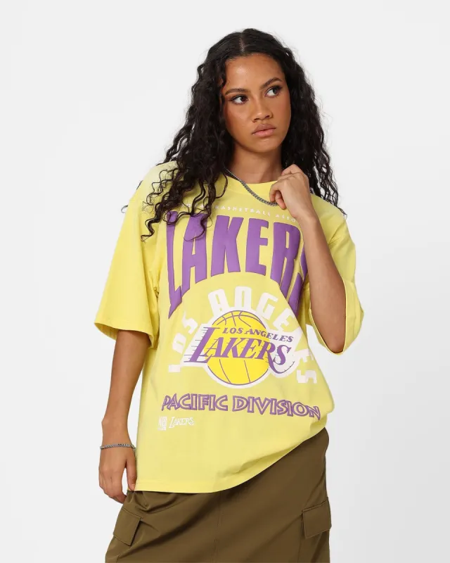 Mitchell & Ness Women's Los Angeles Lakers Puff T-Shirt Yellow sold by Culture Kings