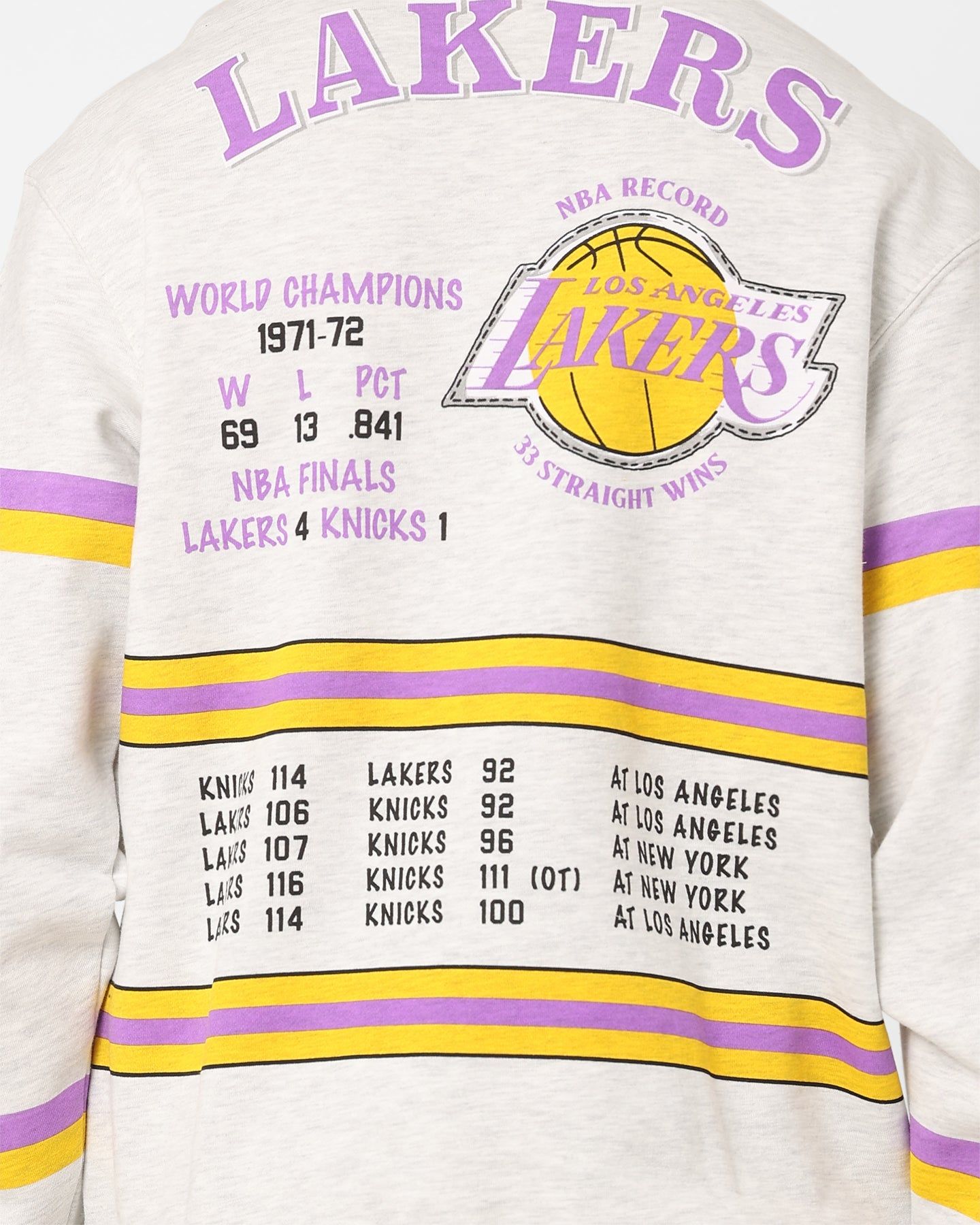 Mitchell & Ness Los Angeles Lakers World Champions Crewneck Silver Marle sold by Culture Kings product image thumbnail 5