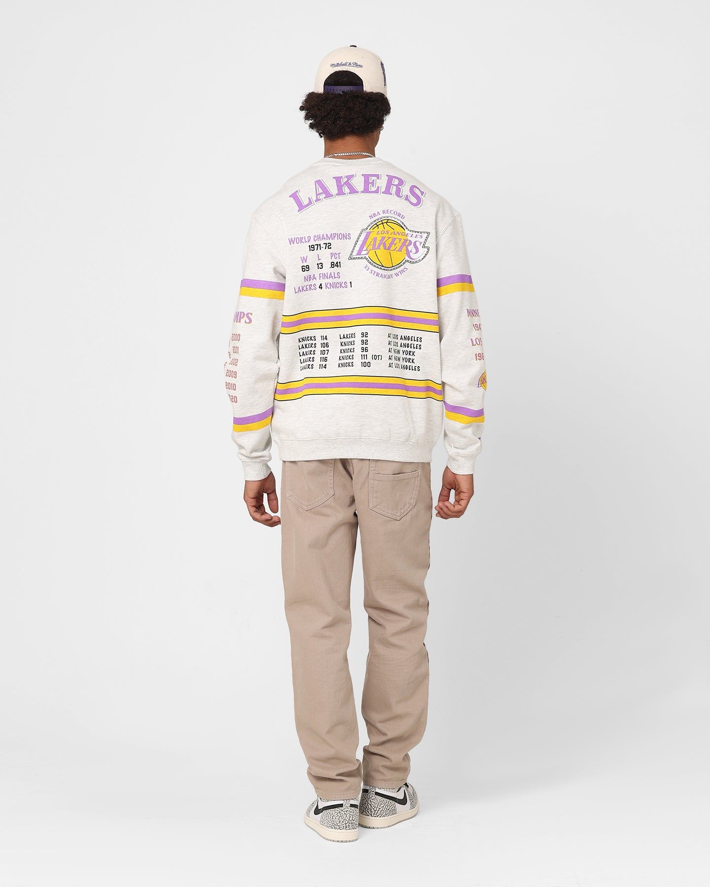 Mitchell & Ness Los Angeles Lakers World Champions Crewneck Silver Marle sold by Culture Kings product image thumbnail 3