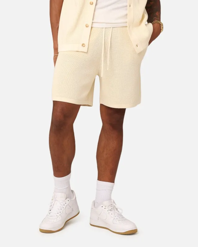 XXIII Zyair Knit Rib Shorts Cream sold by Culture Kings