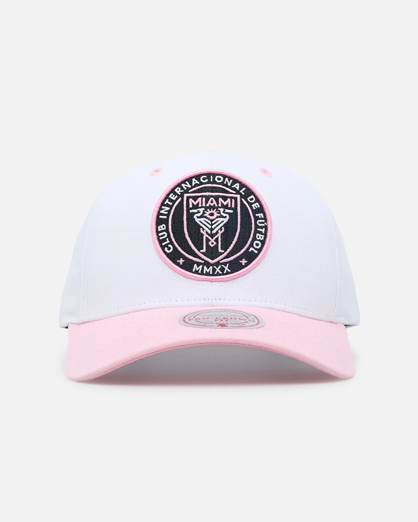 Mitchell & Ness Inter Miami Logo Pro Crown Snapback Light Pink sold by Culture Kings