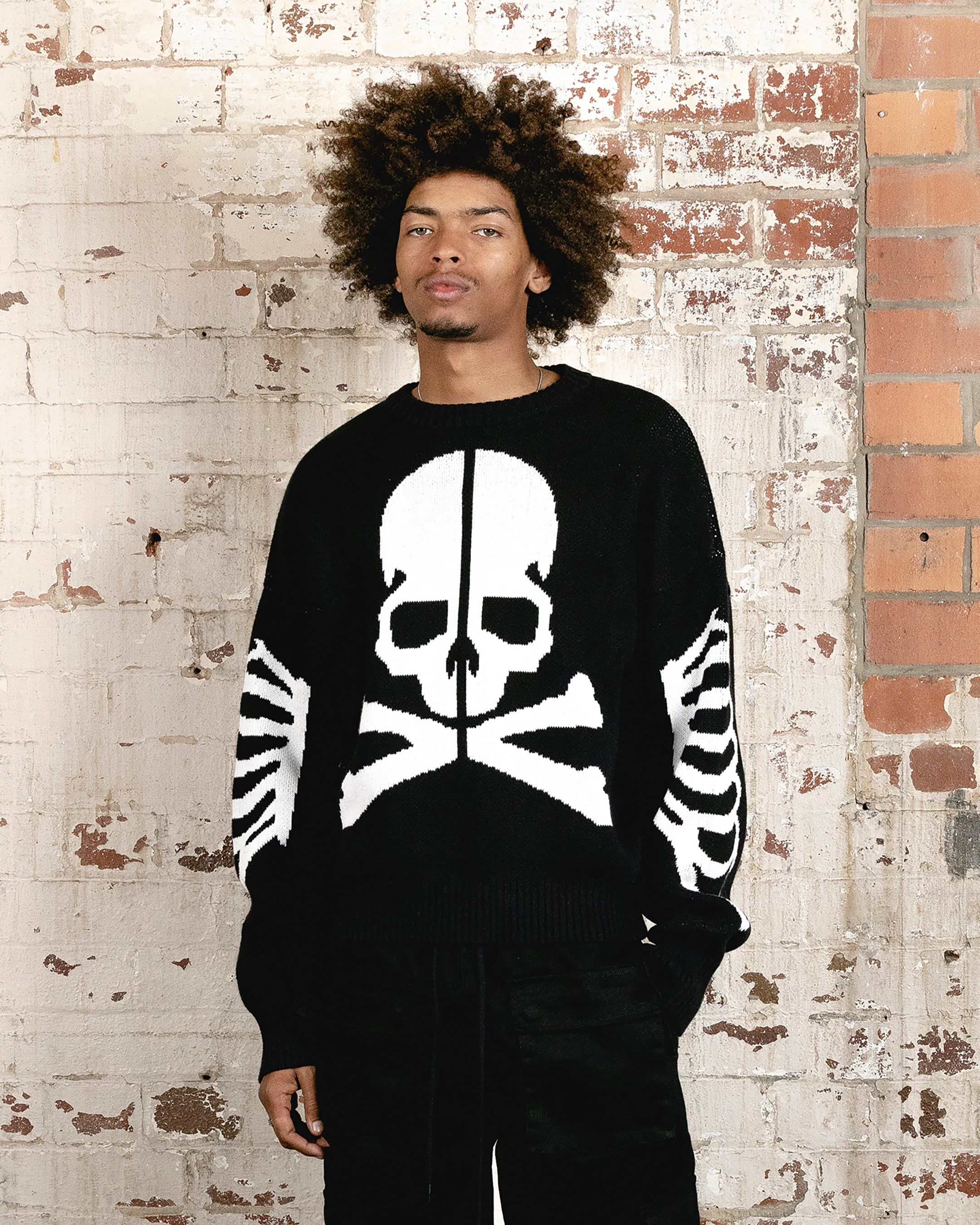 Saint Morta Lovely Bones Crewneck Sweater Black/White sold by Culture Kings
