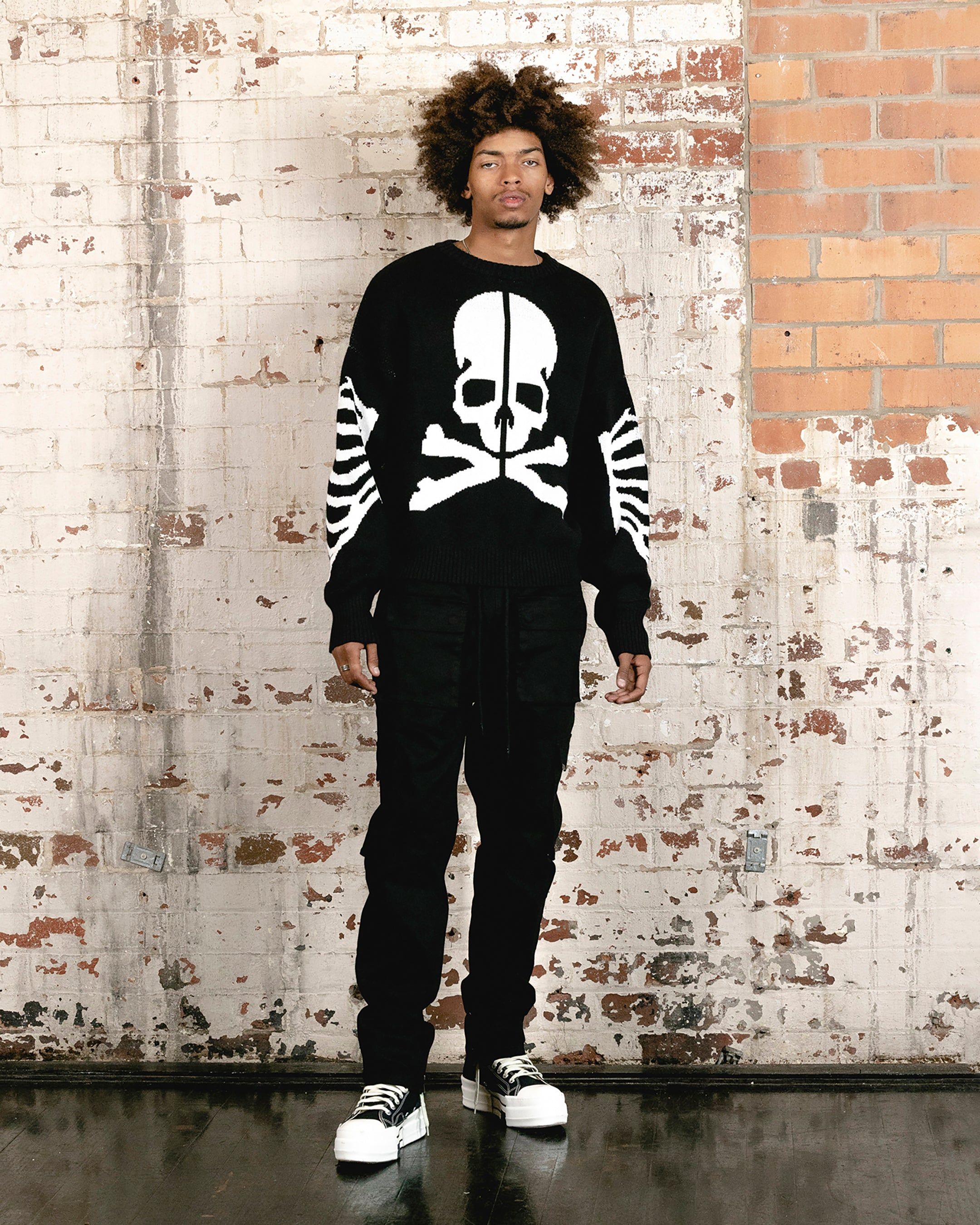 Saint Morta Lovely Bones Crewneck Sweater Black/White sold by Culture Kings product image thumbnail 3