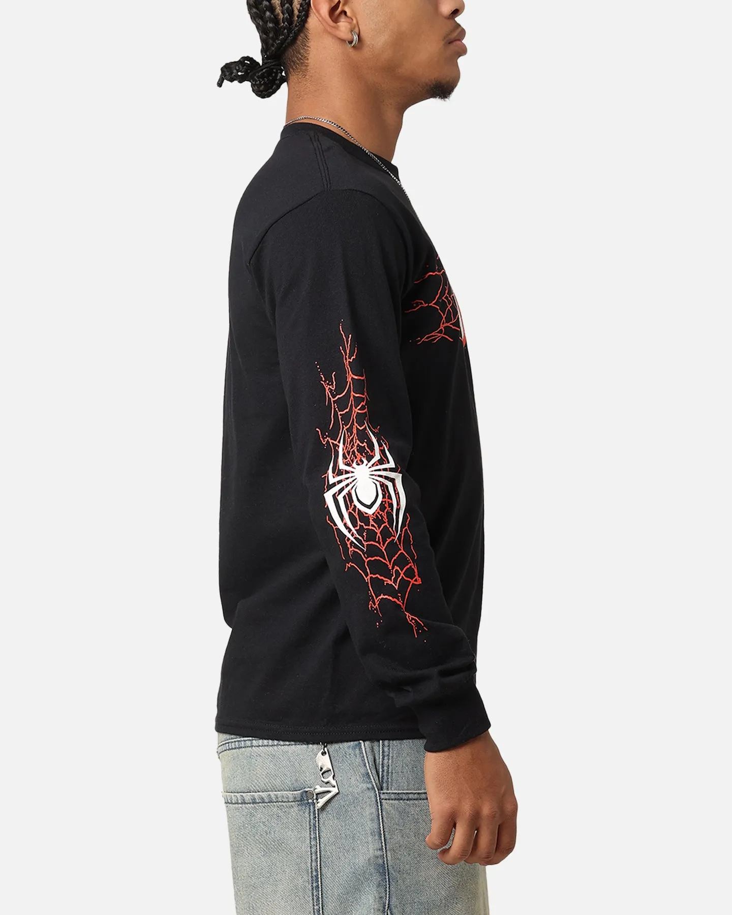 Goat Crew Marvel Spider-Man Y2K Miles Long Sleeve T-Shirt Black sold by Culture Kings product image thumbnail 4