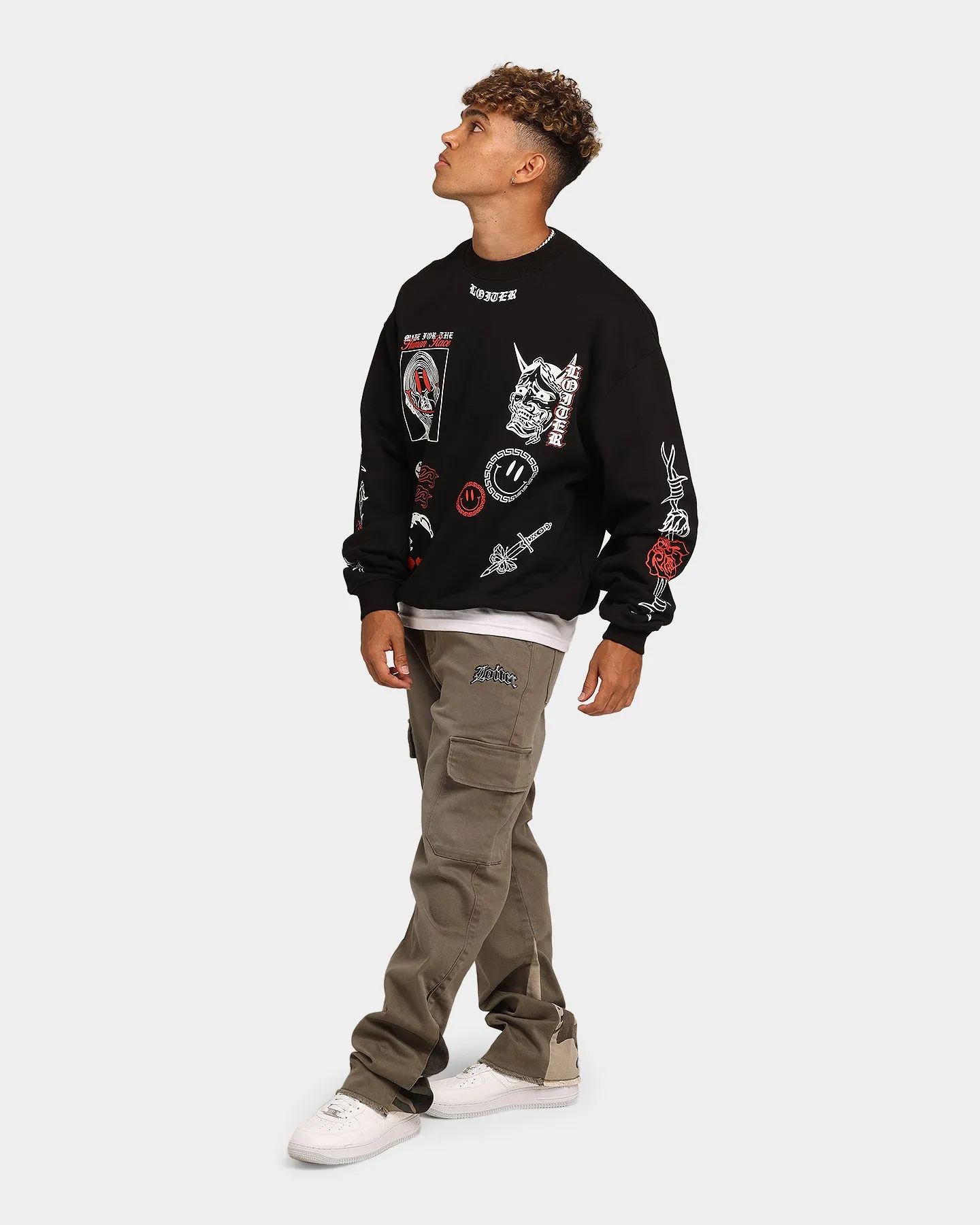 Loiter Hydra Multi Logo Crewneck Black sold by Culture Kings product image thumbnail 4