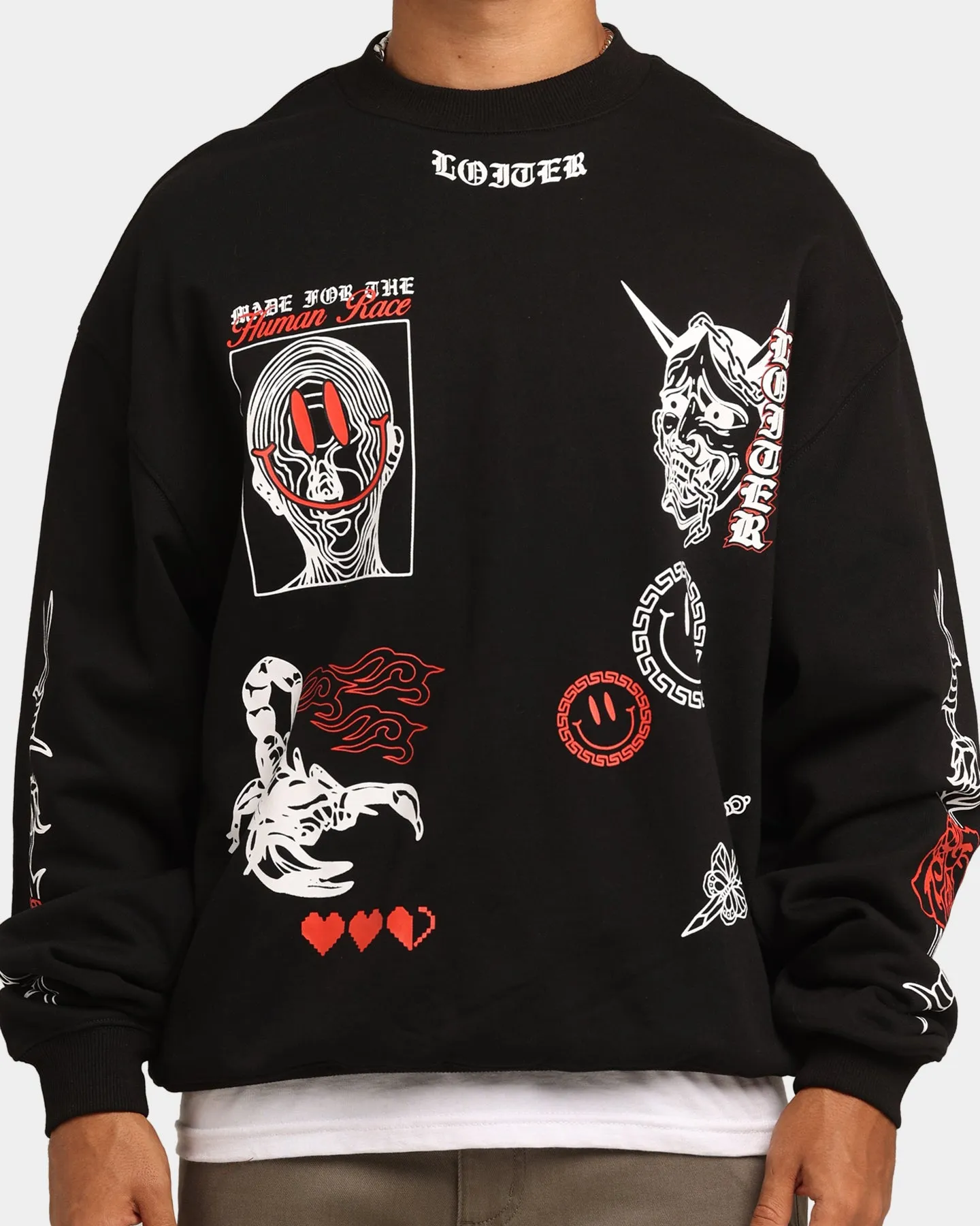 Loiter Hydra Multi Logo Crewneck Black sold by Culture Kings product image thumbnail 5