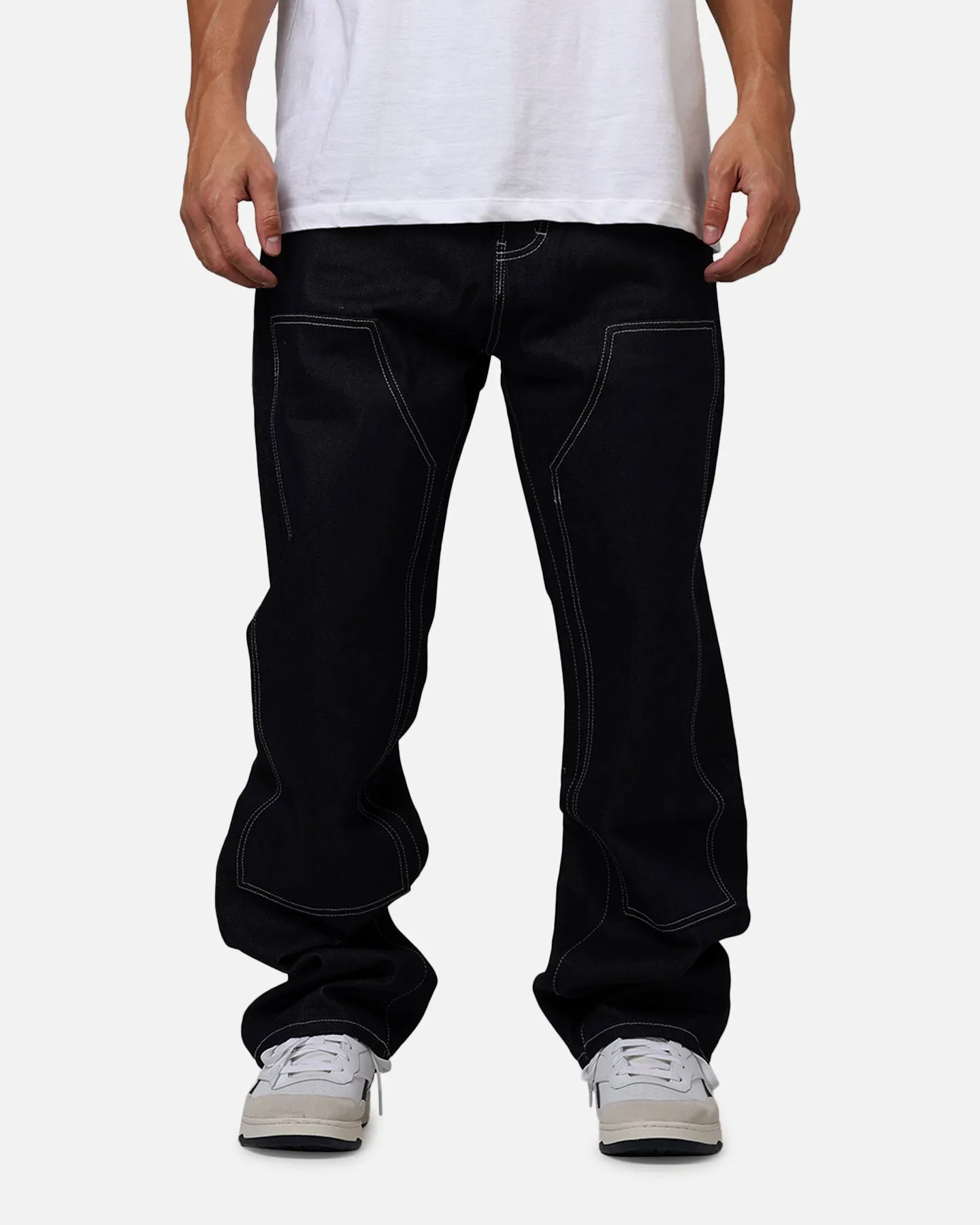 Ultra Baggy Decimated Denim - Black | mnml | shop now