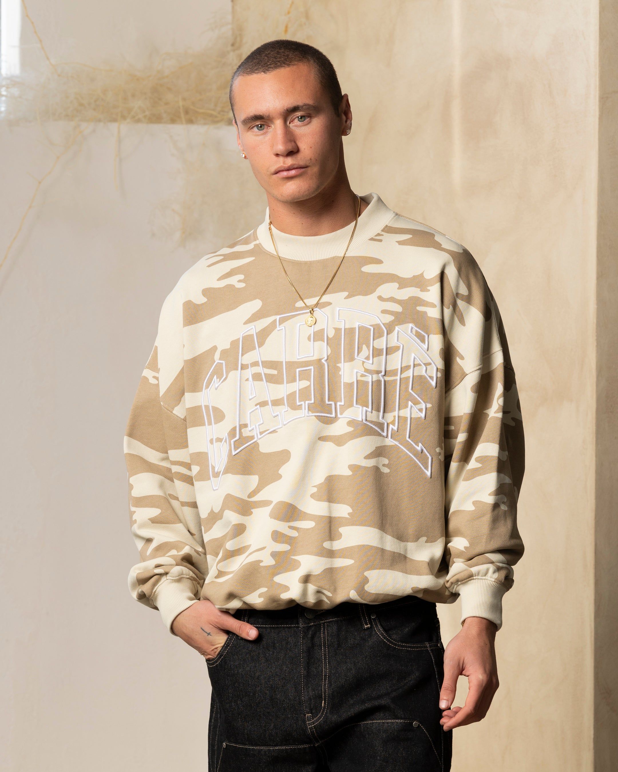 Carre Desert Oversized Crewneck Stone sold by Culture Kings