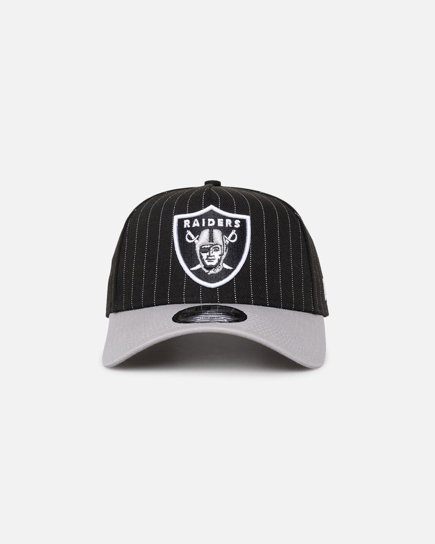 New Era Las Vegas Raiders '2-Tone Pinstripe' 9FORTY A-Frame Snapback Pinstripe sold by Culture Kings