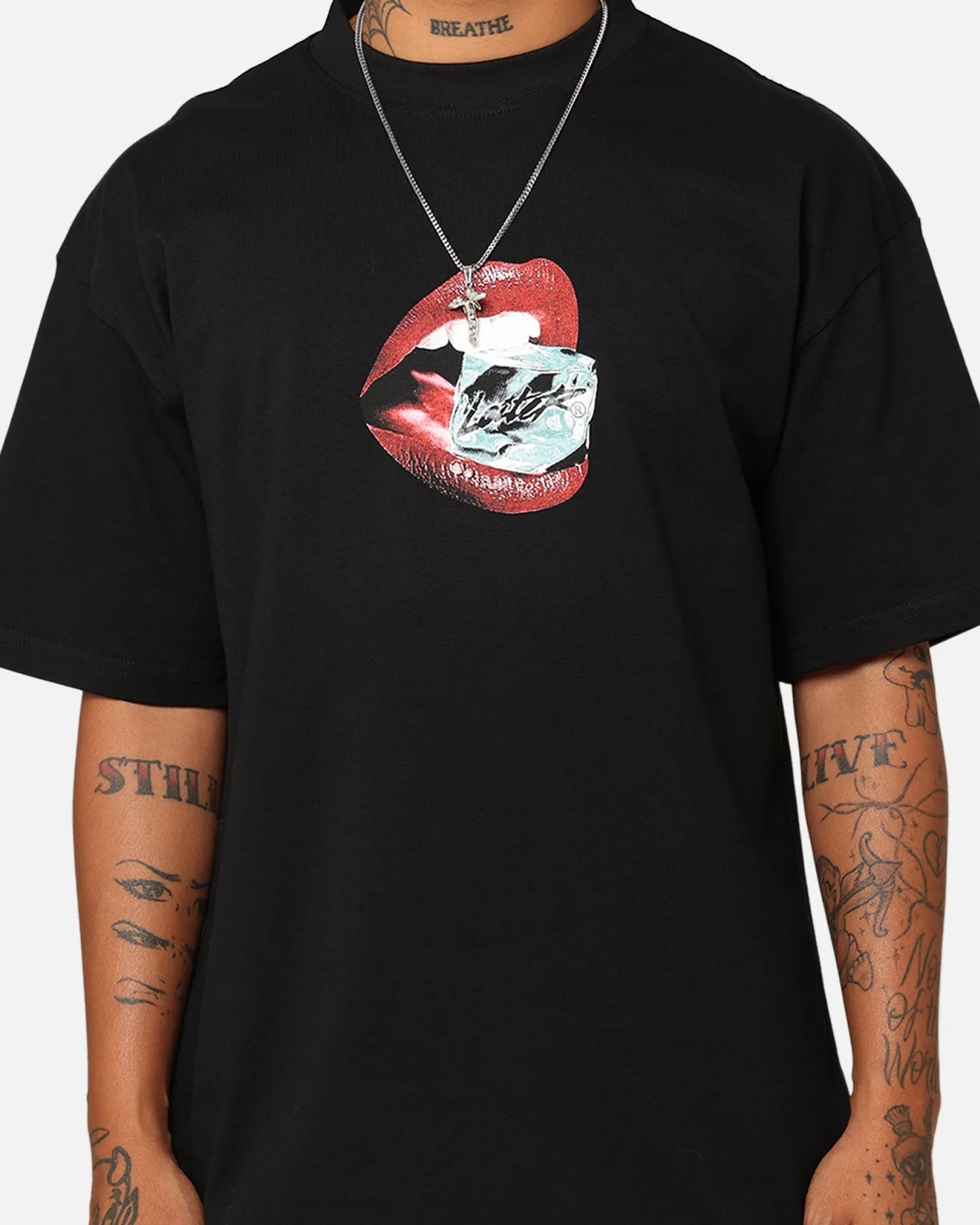 Loiter Cold Lips T-Shirt Black sold by Culture Kings product image thumbnail 4