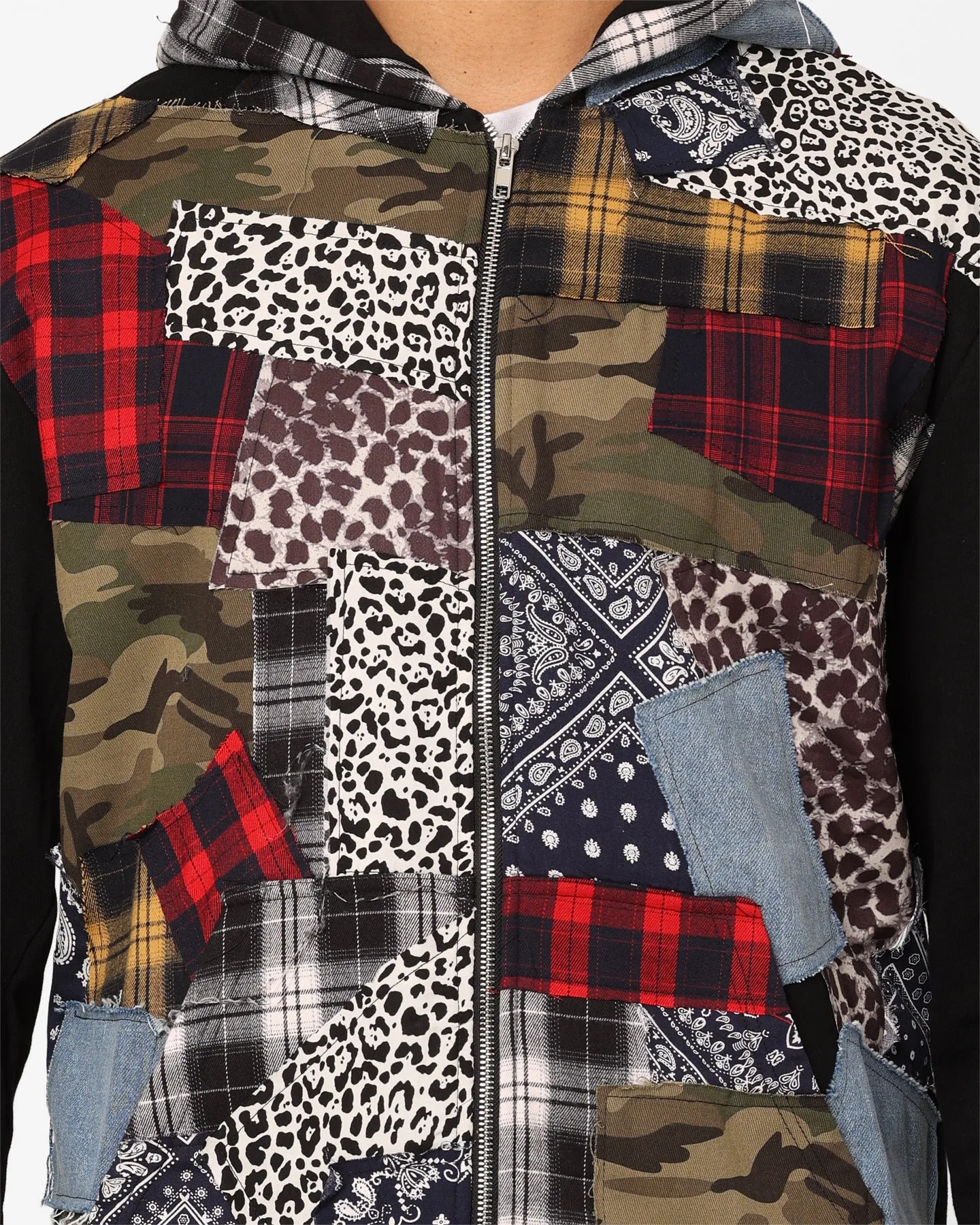 XXIII Patchwork Hoodie Multi/Black sold by Culture Kings product image thumbnail 3