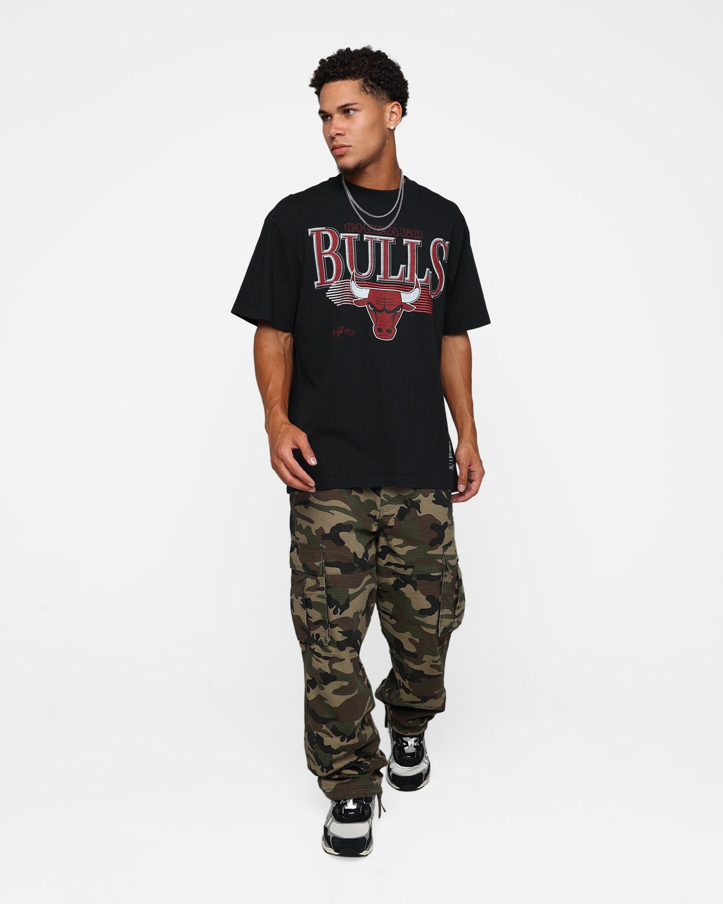 Mitchell & Ness Chicago Bulls Underscore T-Shirt Faded Black sold by Culture Kings product image thumbnail 3